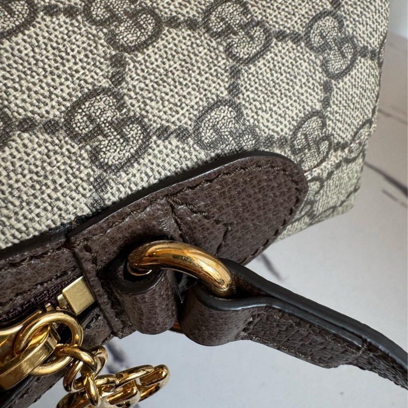 Gucci咖pvc紅綠織布貝殼包 最經典✨✨-31