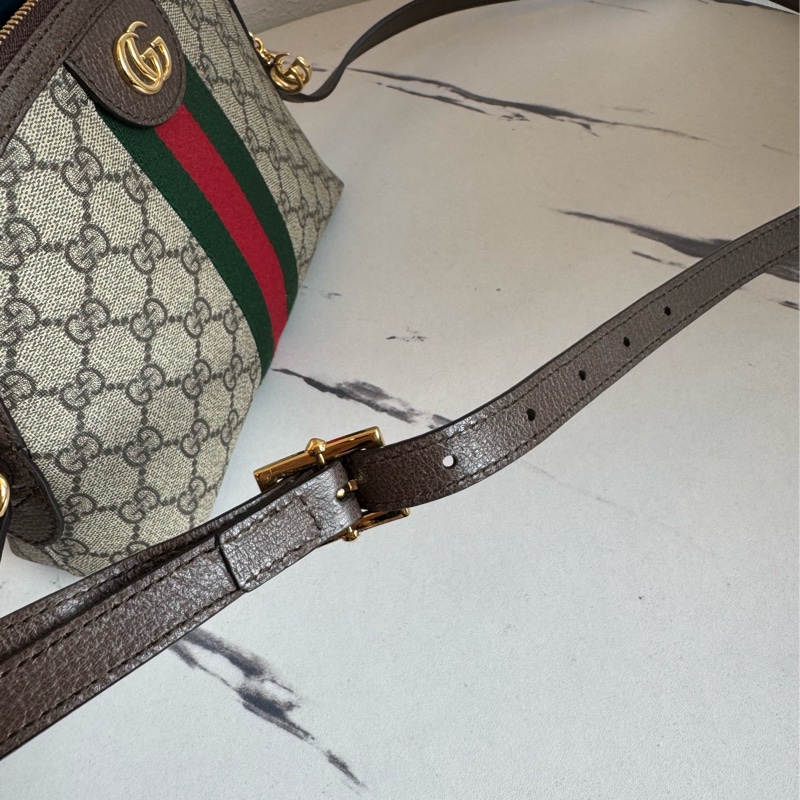 Gucci咖pvc紅綠織布貝殼包 最經典✨✨-34