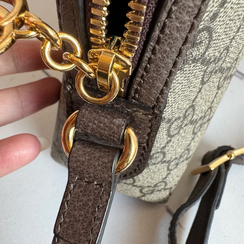 Gucci咖pvc紅綠織布貝殼包 最經典✨✨-37