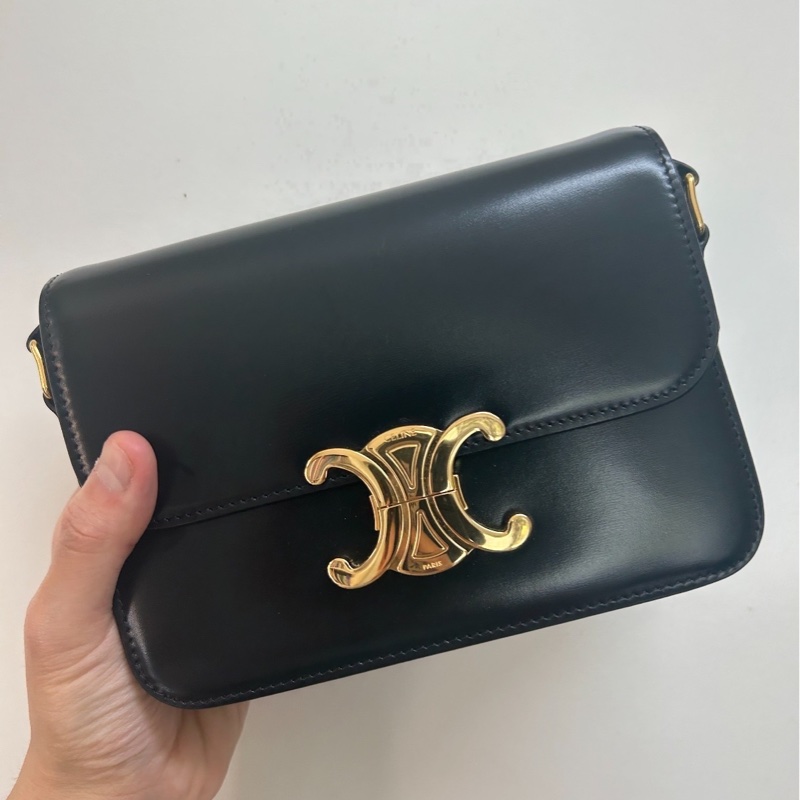 (極新)CELINE TRIOMPHE 經典黑色-0