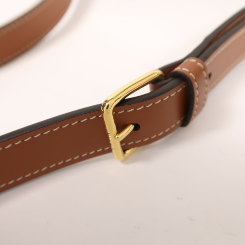 CELINE 塗層帆布Triomphe Bucket金扣肩背袋-13