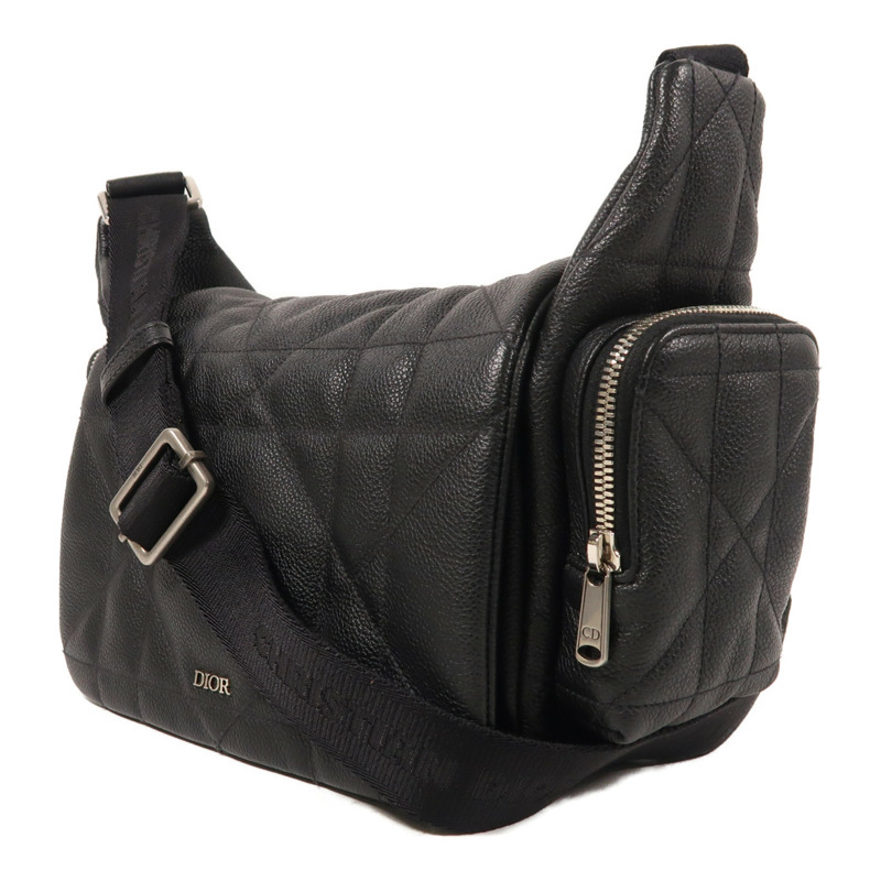 Dior 牛皮皮革Camera Bag銀扣肩背袋-2