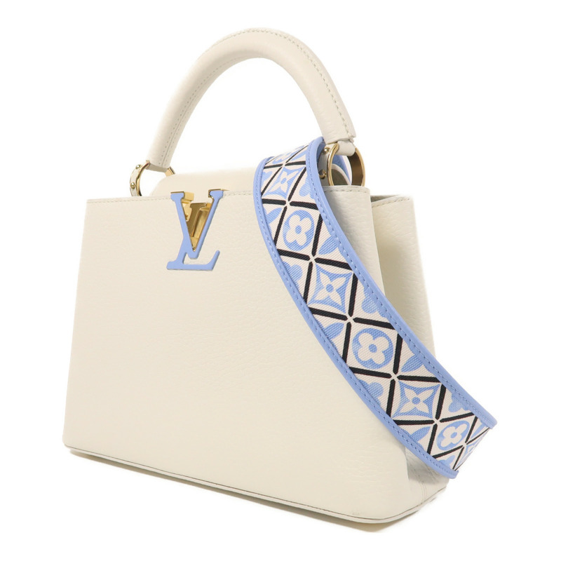 LOUIS VUITTON Taurillon Capucines BB金扣手挽肩背兩用袋-2