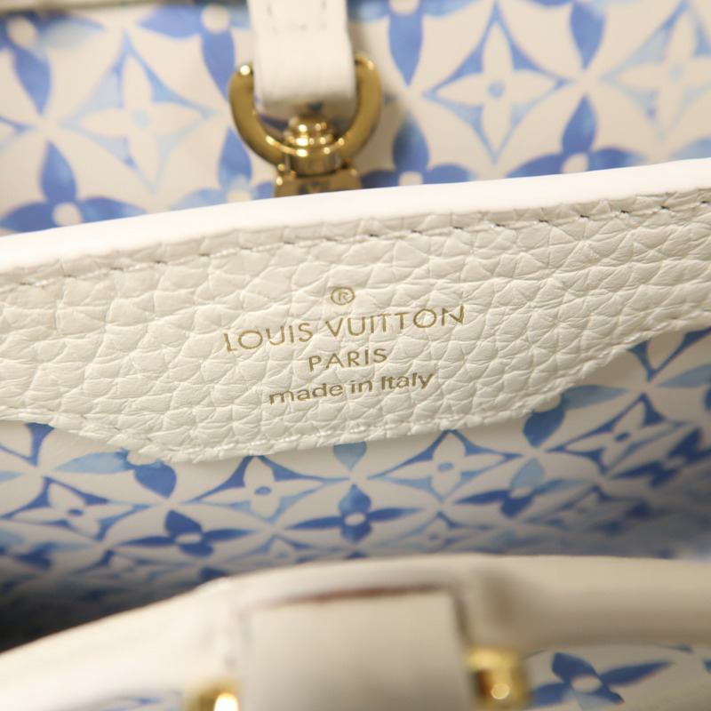 LOUIS VUITTON Taurillon Capucines BB金扣手挽肩背兩用袋-5