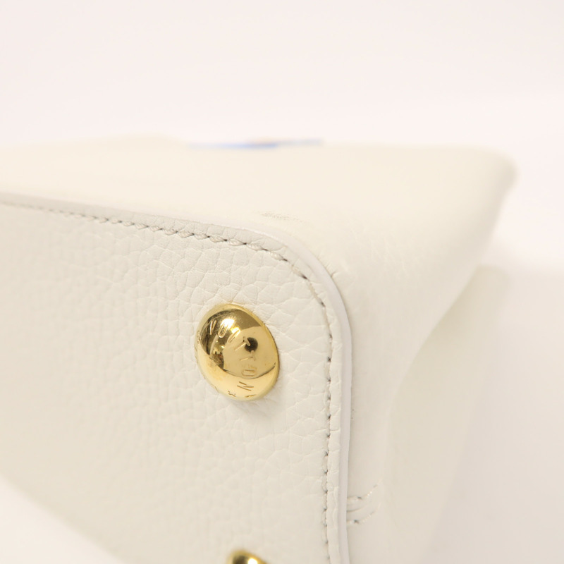 LOUIS VUITTON Taurillon Capucines BB金扣手挽肩背兩用袋-9