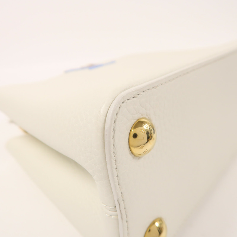 LOUIS VUITTON Taurillon Capucines BB金扣手挽肩背兩用袋-10