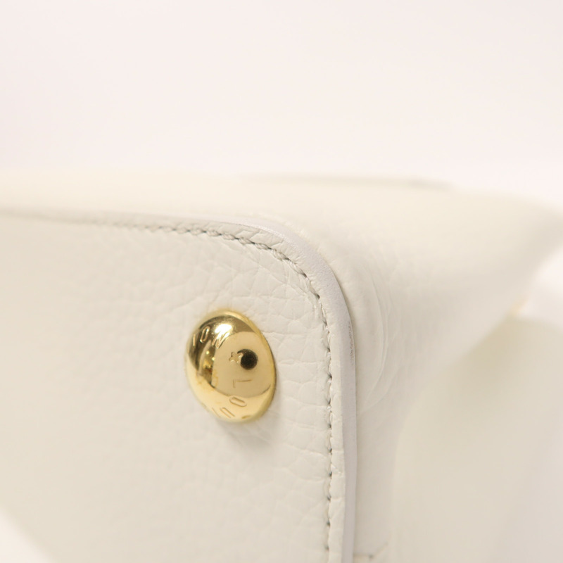 LOUIS VUITTON Taurillon Capucines BB金扣手挽肩背兩用袋-11