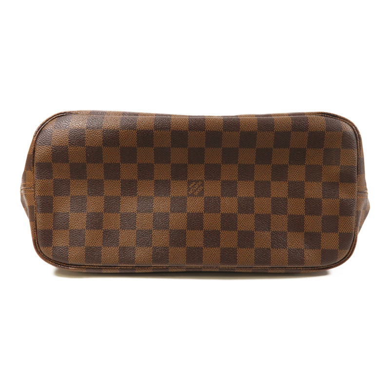 LOUIS VUITTON Damier Neverfull MM金扣手挽袋/肩背袋-3