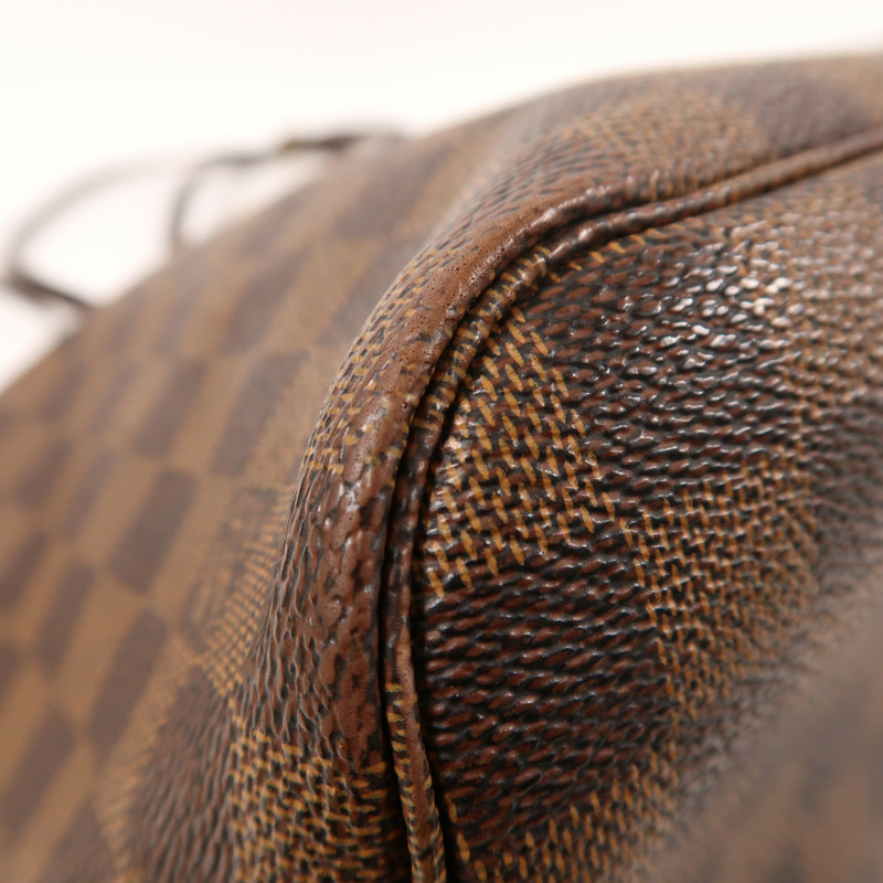 LOUIS VUITTON Damier Neverfull MM金扣手挽袋/肩背袋-10