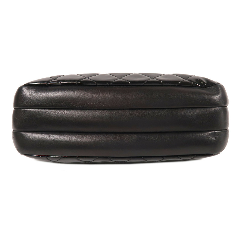 CHANEL 漆皮皮革Chain Shoulder金扣鏈帶肩背袋-3