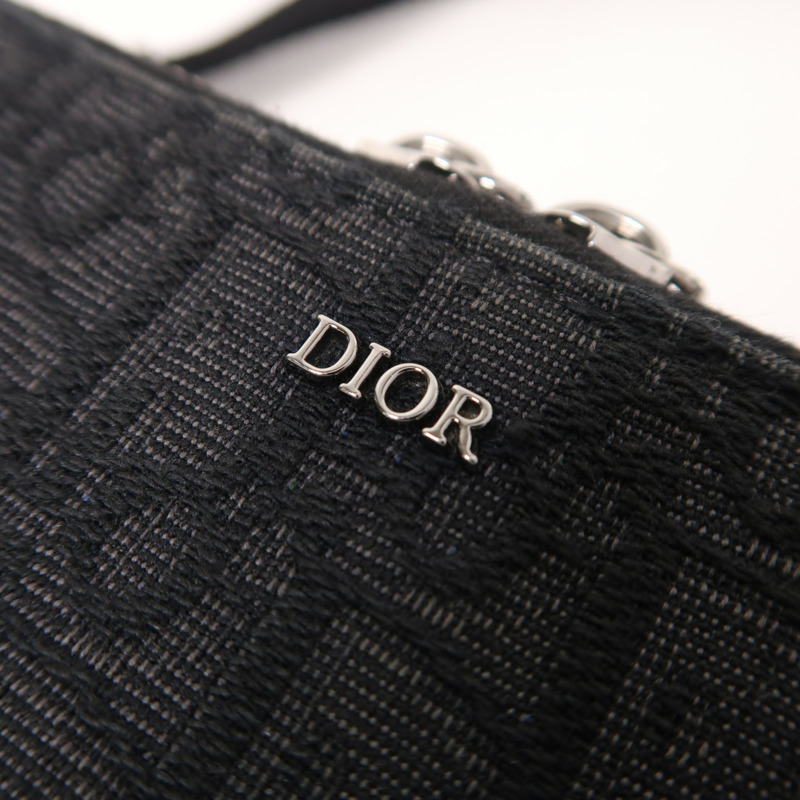 Dior 帆布Shoulder Bag銀扣肩背袋-9