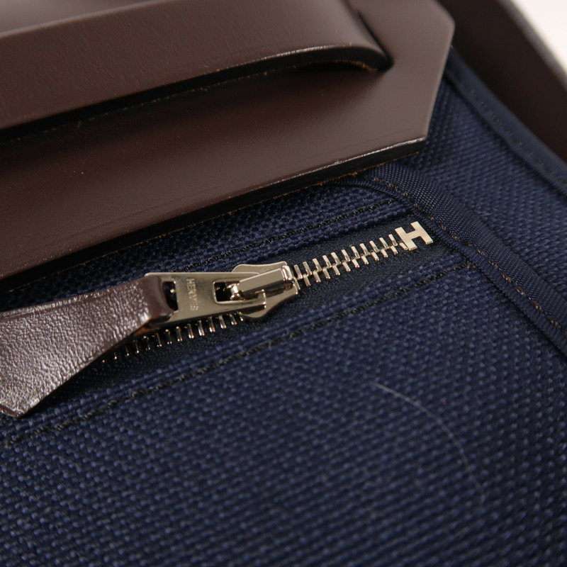 HERMES 帆布Herbag PM銀扣手挽肩背兩用袋-14