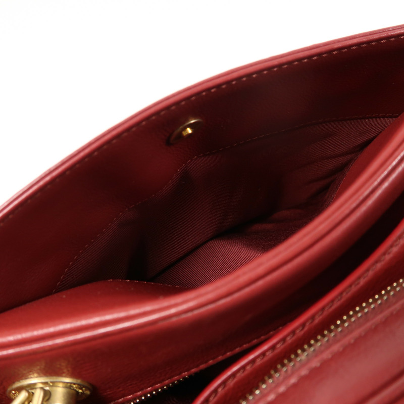 CHANEL 牛皮皮革2 Way Shoulder金扣手挽肩背兩用袋-6