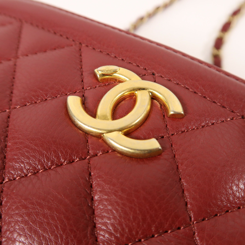 CHANEL 牛皮皮革2 Way Shoulder金扣手挽肩背兩用袋-11