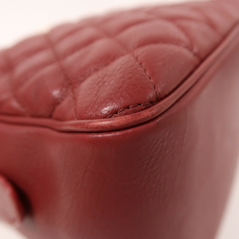 CHANEL 牛皮皮革2 Way Shoulder金扣手挽肩背兩用袋-14