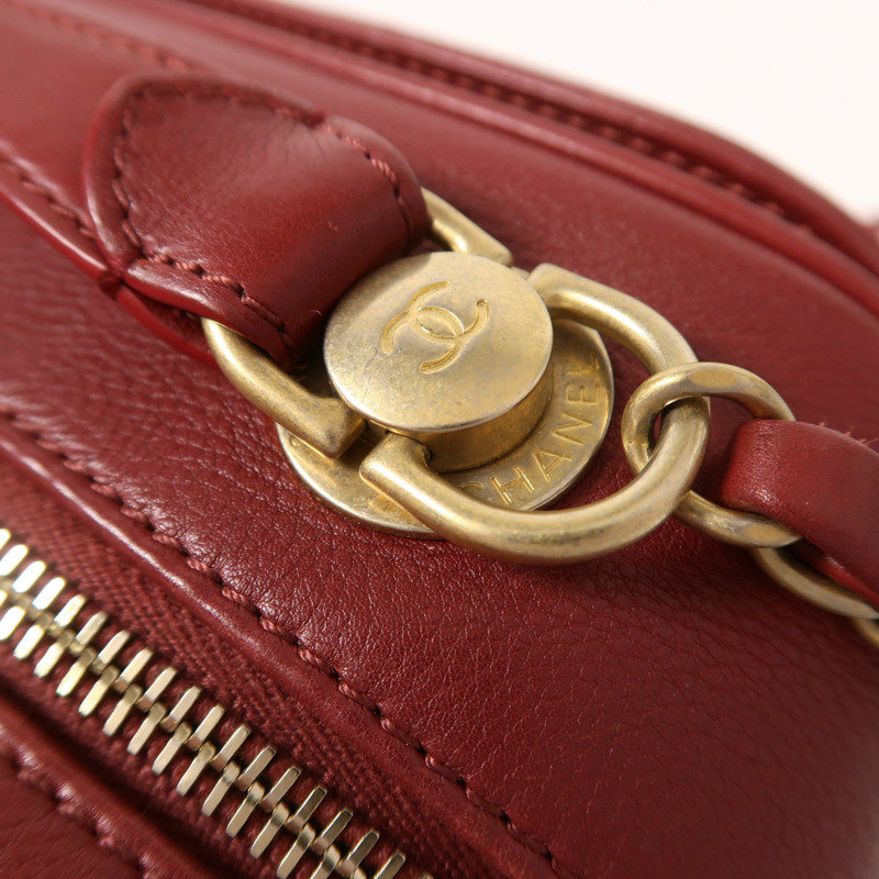 CHANEL 牛皮皮革2 Way Shoulder金扣手挽肩背兩用袋-17