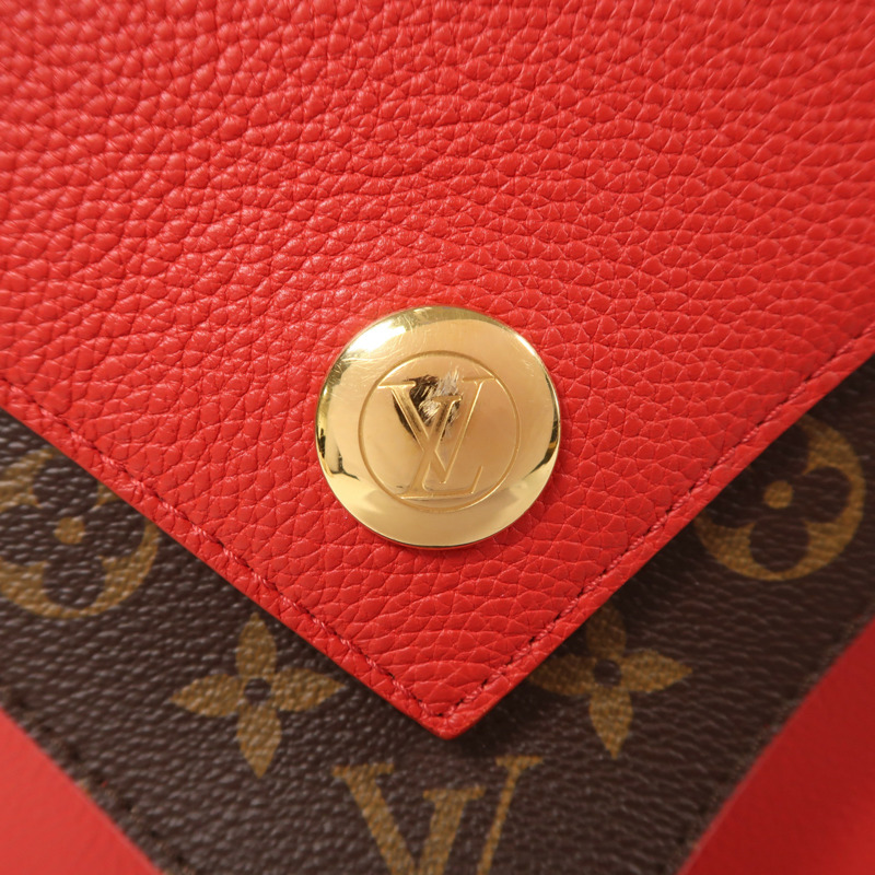LOUIS VUITTON Monogram Double V金扣手挽肩背兩用袋-13