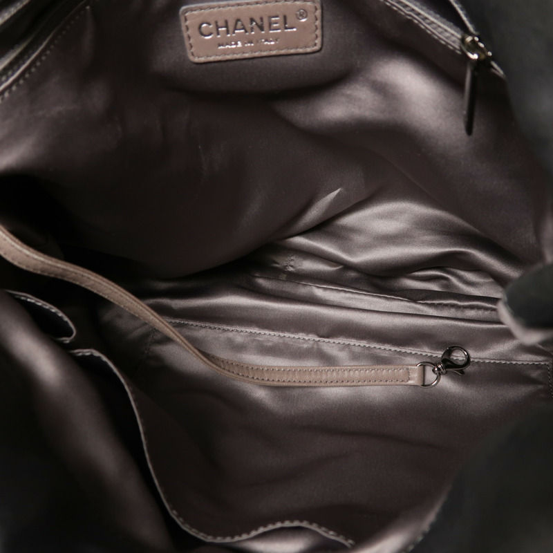 CHANEL 羊皮皮革Shoulder Bag銀扣肩背袋-4