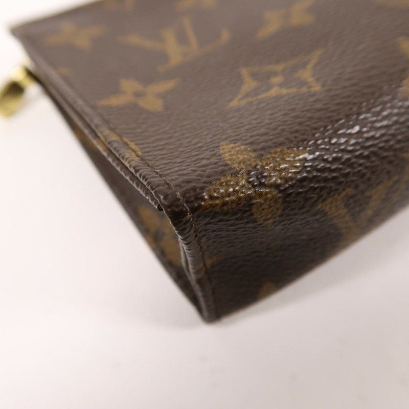LOUIS VUITTON Monogram Toiletry Pouch金扣手拿包-8