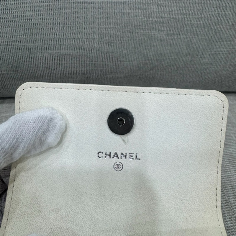 香奈兒 21K 羊皮珠寶扣卡包 零錢包-42