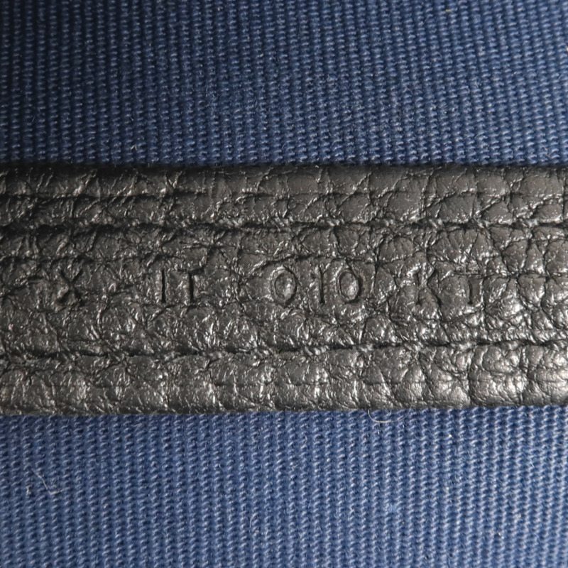 HERMES 帆布GardenParty PM銀扣手挽袋Bleu de Malte-6