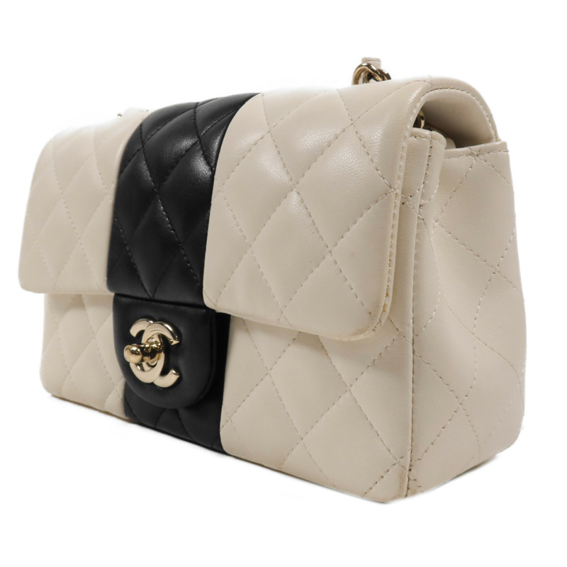 CHANEL 牛皮皮革Chain Shoulder金扣鏈帶肩背袋-2