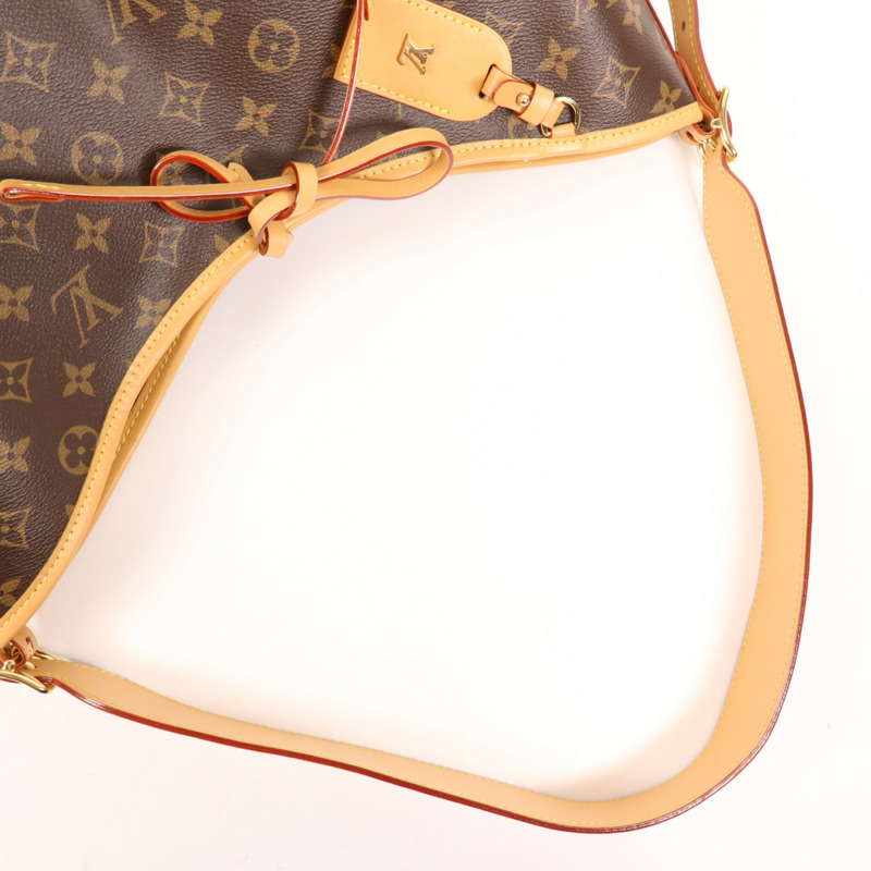 LOUIS VUITTON Monogram Carry All MM金扣肩背袋-7