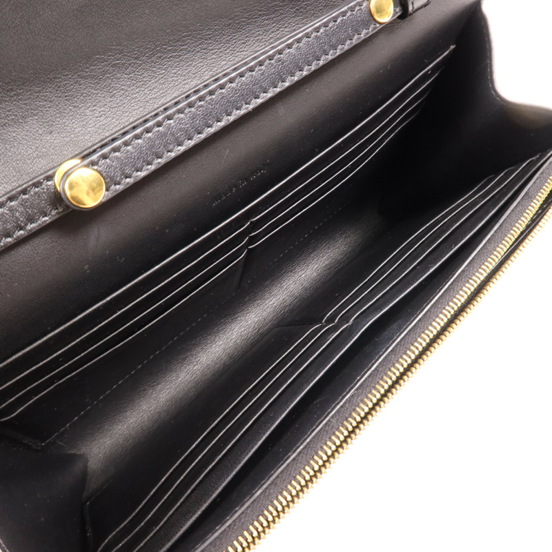 CELINE 牛皮皮革Chain Shoulder金扣鏈帶肩背袋-4