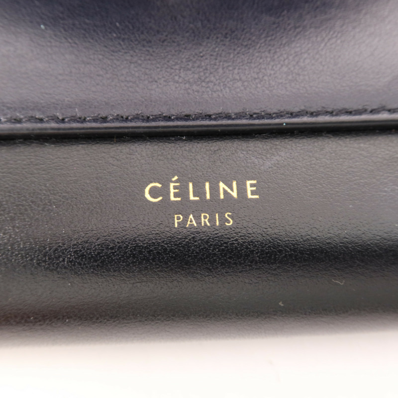 CELINE 牛皮皮革Chain Shoulder金扣鏈帶肩背袋-5
