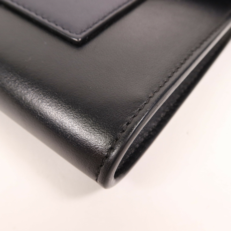 CELINE 牛皮皮革Chain Shoulder金扣鏈帶肩背袋-10