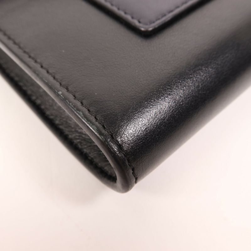 CELINE 牛皮皮革Chain Shoulder金扣鏈帶肩背袋-11