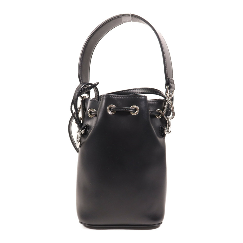 FENDI 牛皮皮革Mon Tresor Mini銀扣手挽肩背兩用袋-1