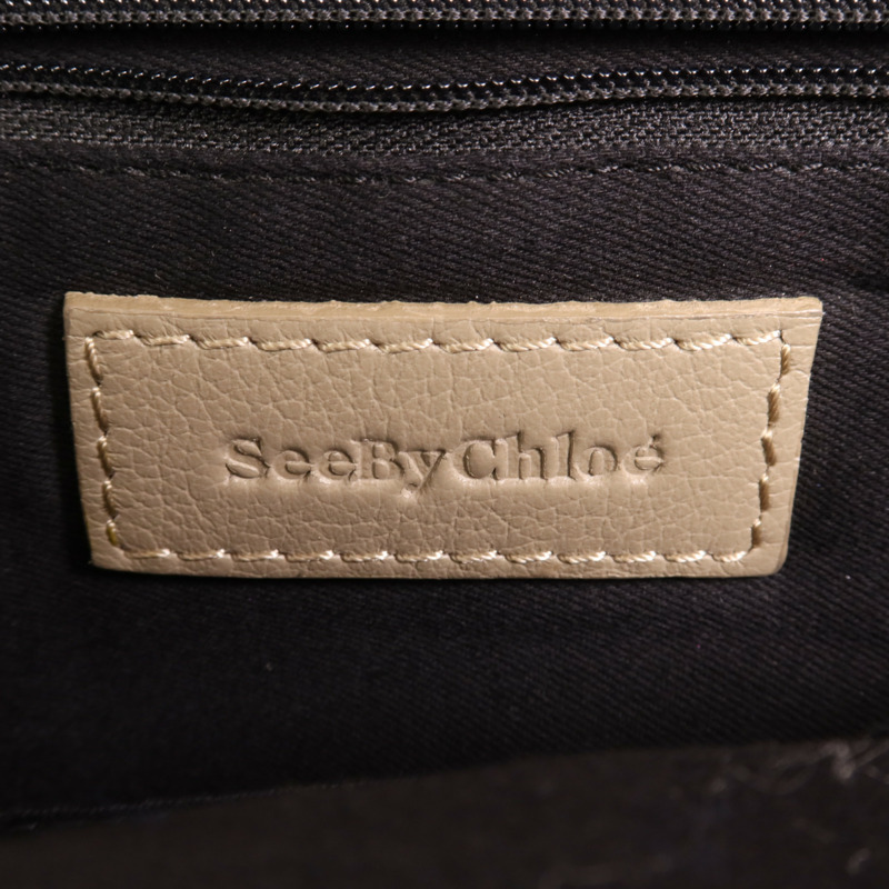SEE BY CHLOE 牛皮皮革Shoulder Bag金扣手挽肩背兩用袋-5