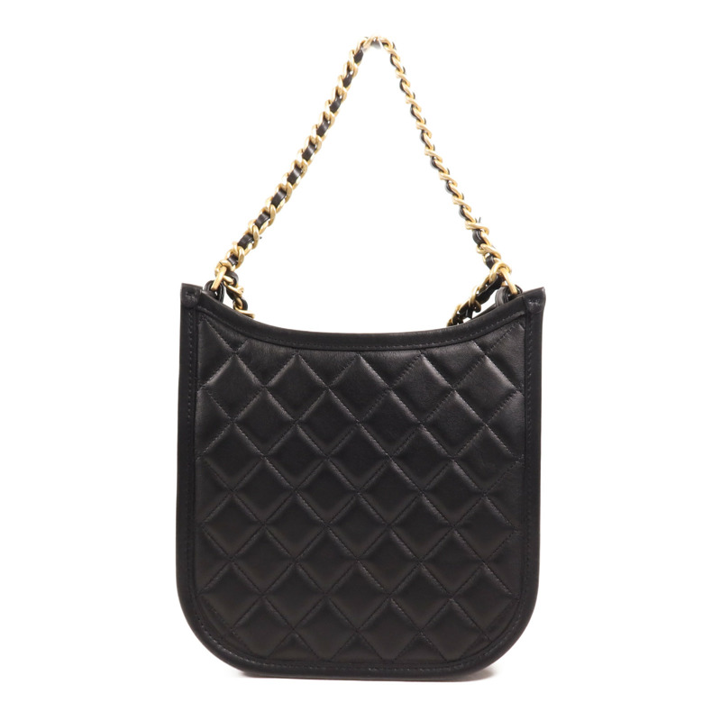 CHANEL 牛皮皮革24S Hobo金扣手挽肩背兩用袋-1