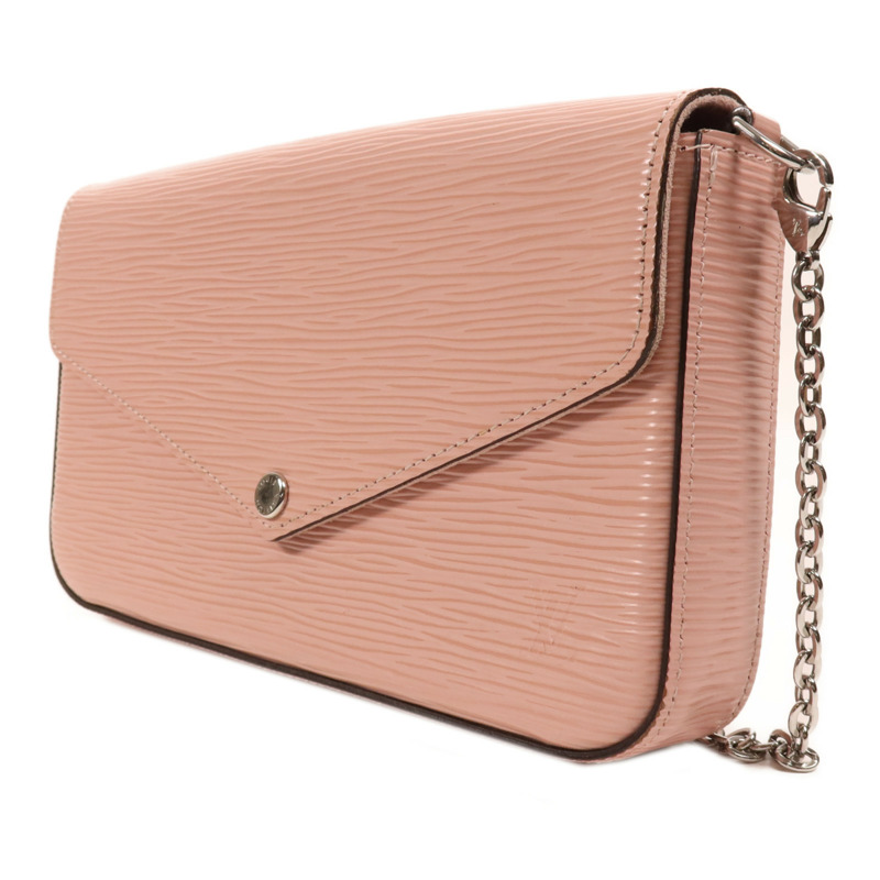 LOUIS VUITTON Epi Pochette Felicie銀扣鏈帶肩背袋-2