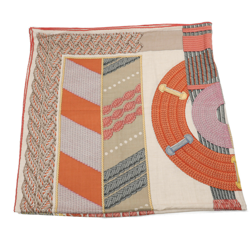 HERMES 羊絨/絲質Scarf 140x140圍巾-0