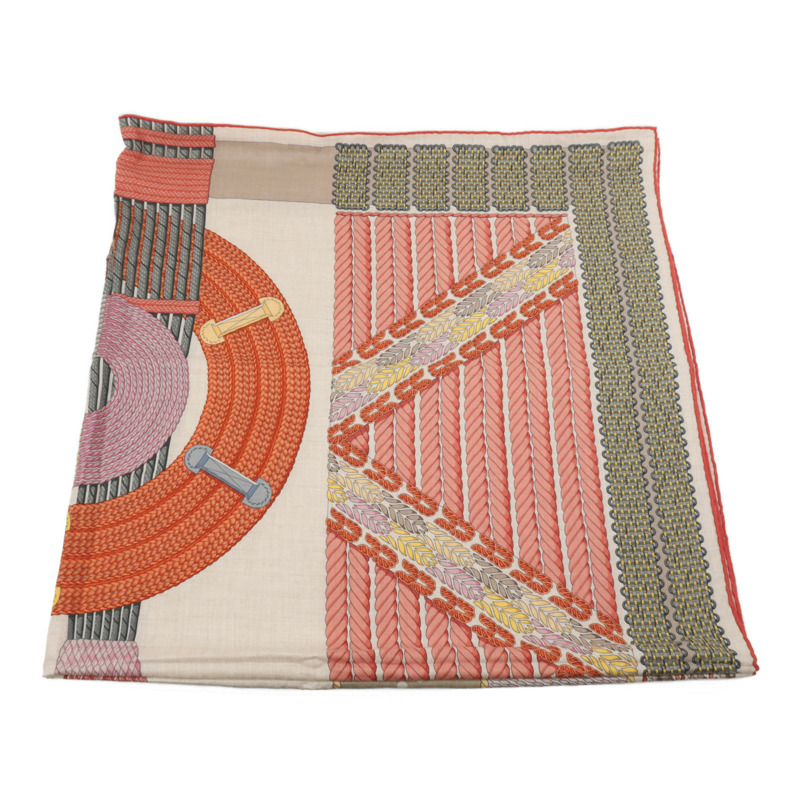 HERMES 羊絨/絲質Scarf 140x140圍巾-1