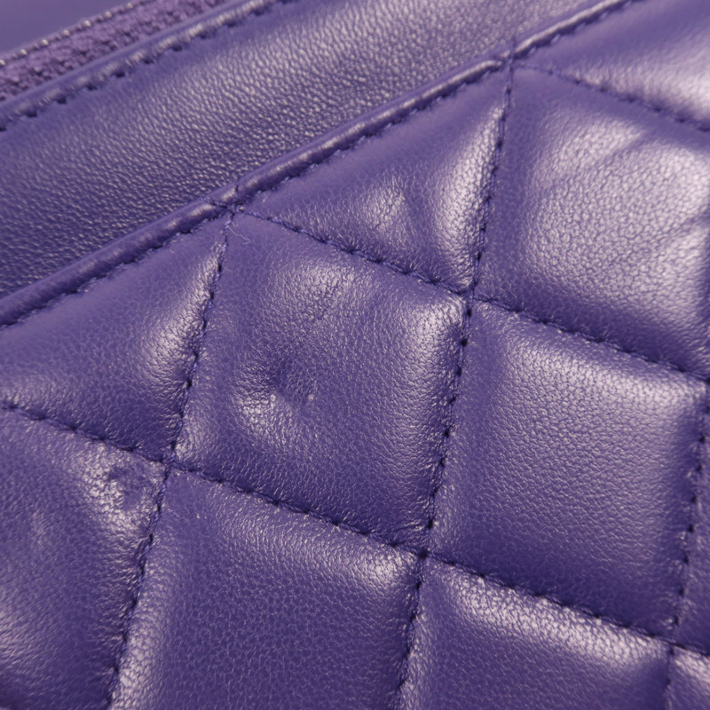 CHANEL 羊皮皮革WOC Wallet On Chain銀扣鏈帶肩背袋-17