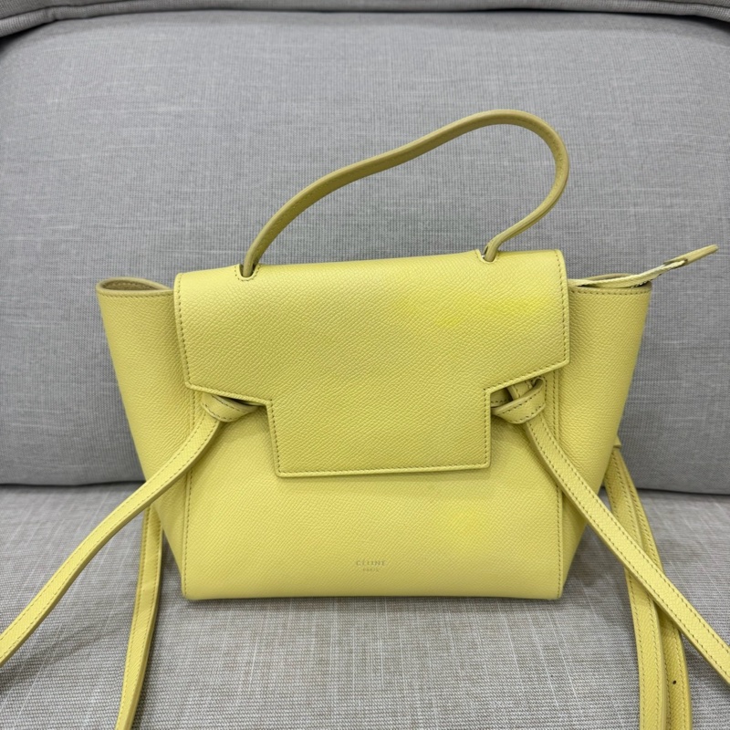 Celine nano belt鯰魚包 黃色-34