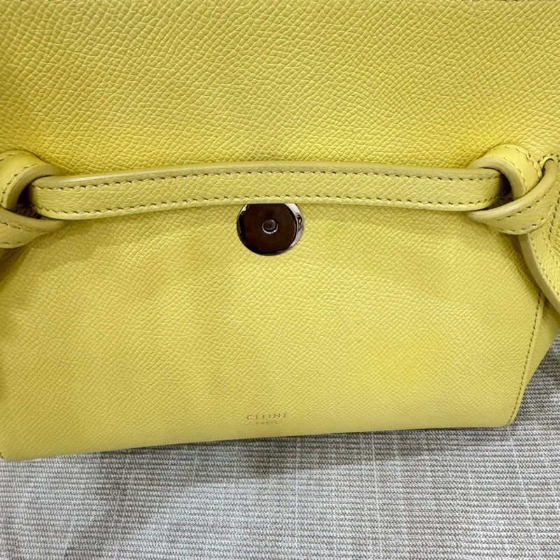 Celine nano belt鯰魚包 黃色-57