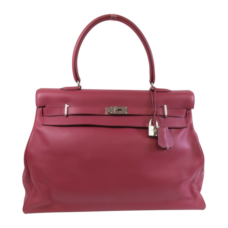 HERMES Swift皮革Kelly Relax 50銀扣肩背袋-0