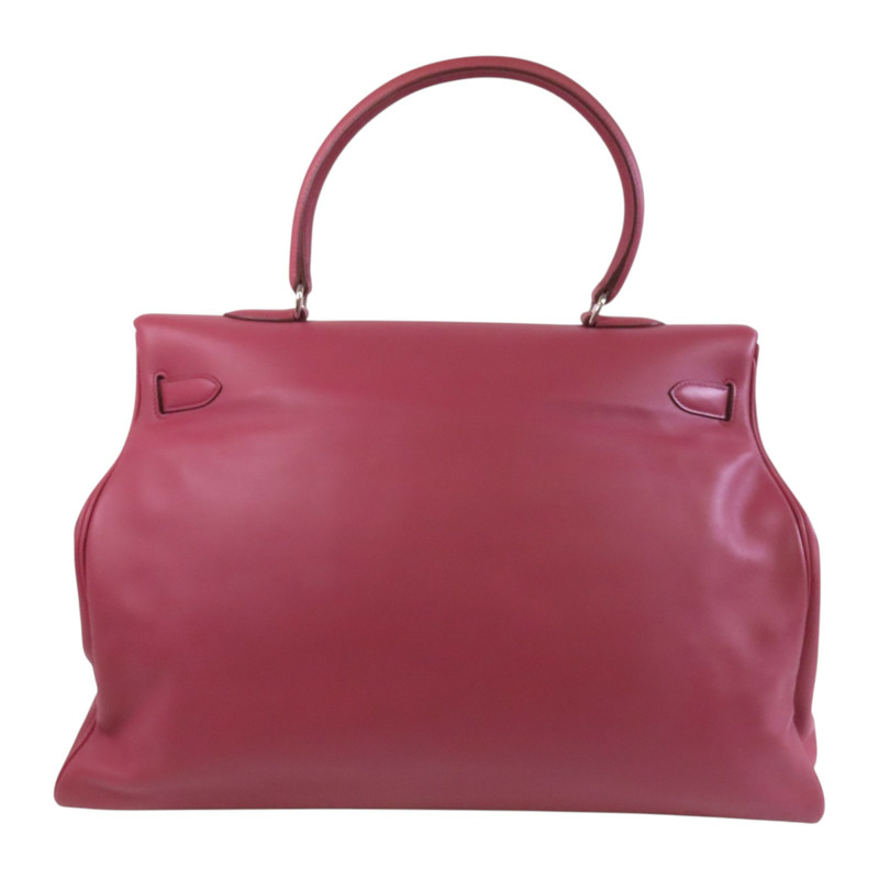 HERMES Swift皮革Kelly Relax 50銀扣肩背袋-1