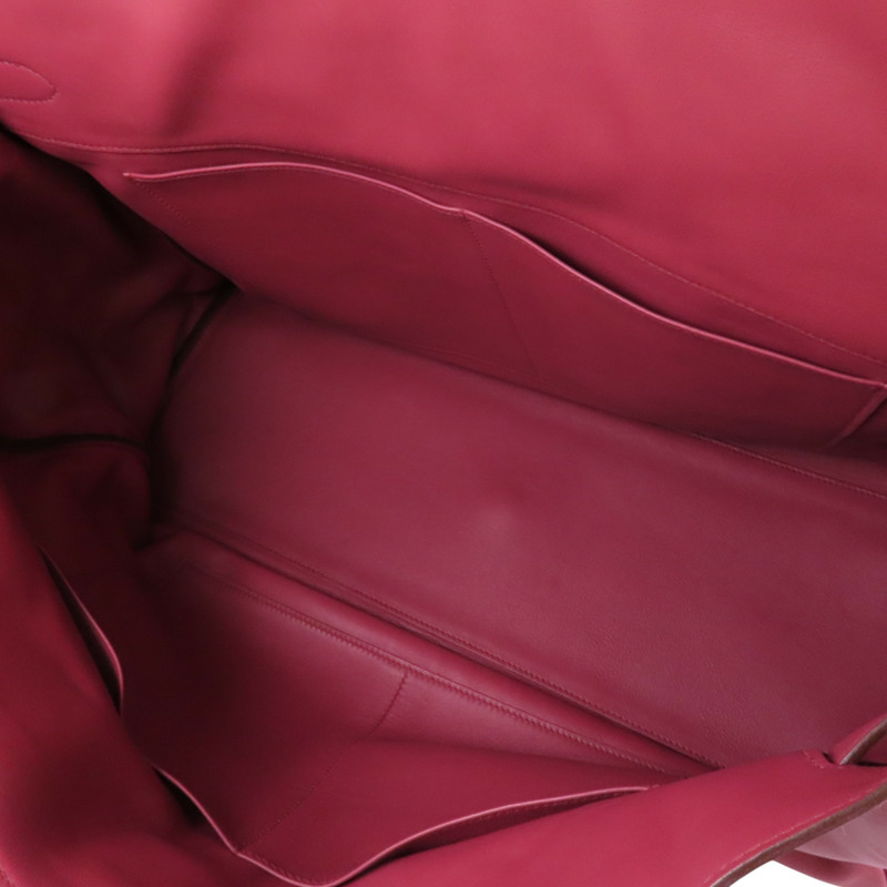 HERMES Swift皮革Kelly Relax 50銀扣肩背袋-4