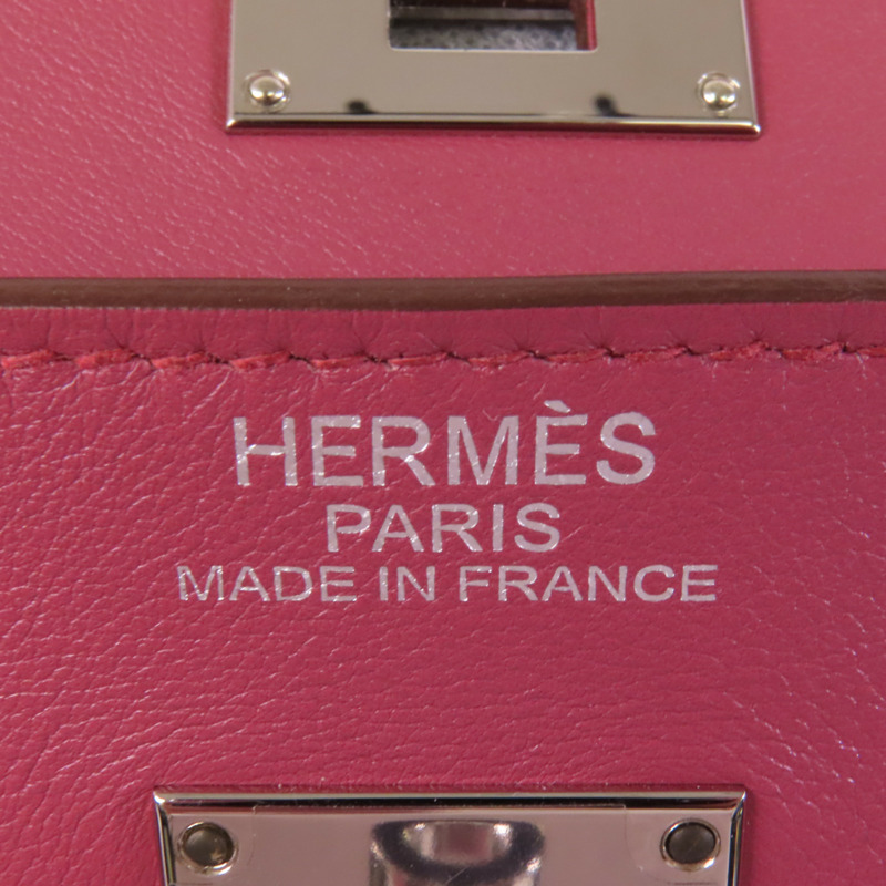 HERMES Swift皮革Kelly Relax 50銀扣肩背袋-5