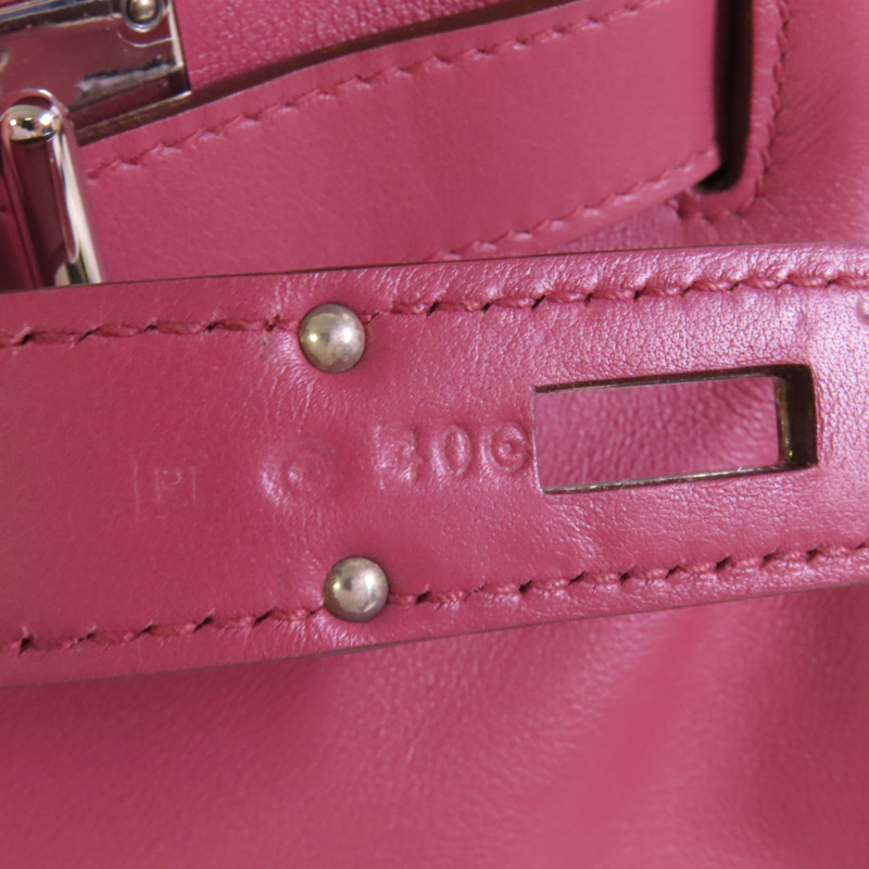 HERMES Swift皮革Kelly Relax 50銀扣肩背袋-6