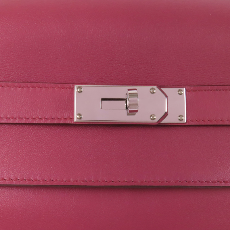 HERMES Swift皮革Kelly Relax 50銀扣肩背袋-14