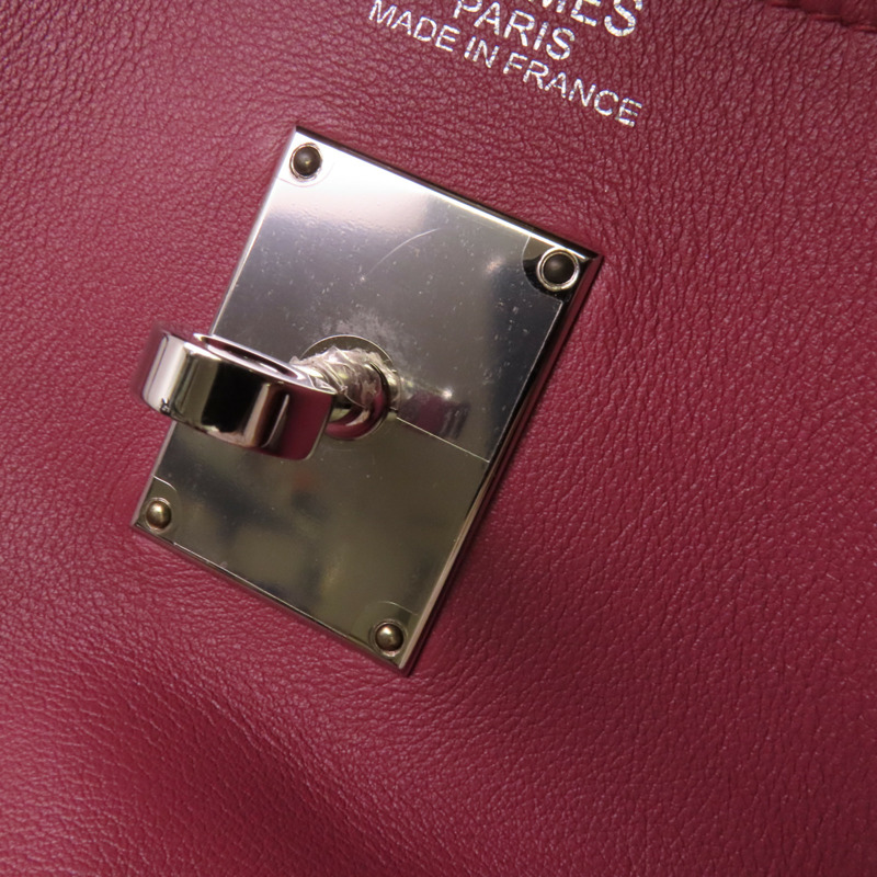 HERMES Swift皮革Kelly Relax 50銀扣肩背袋-16