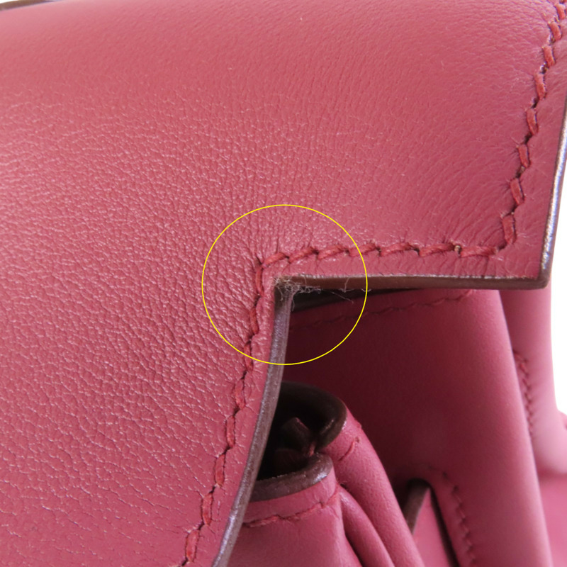 HERMES Swift皮革Kelly Relax 50銀扣肩背袋-17