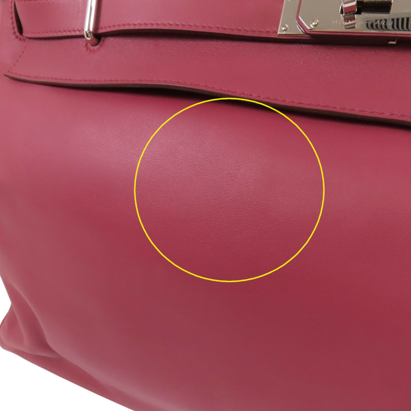 HERMES Swift皮革Kelly Relax 50銀扣肩背袋-18