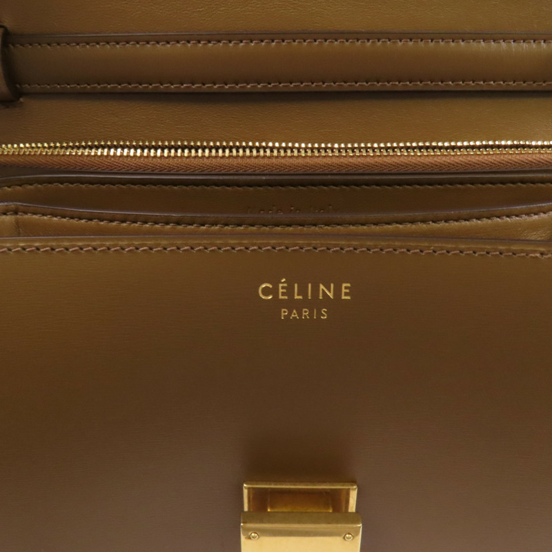 CELINE 牛皮皮革Classic Box金扣肩背袋-5